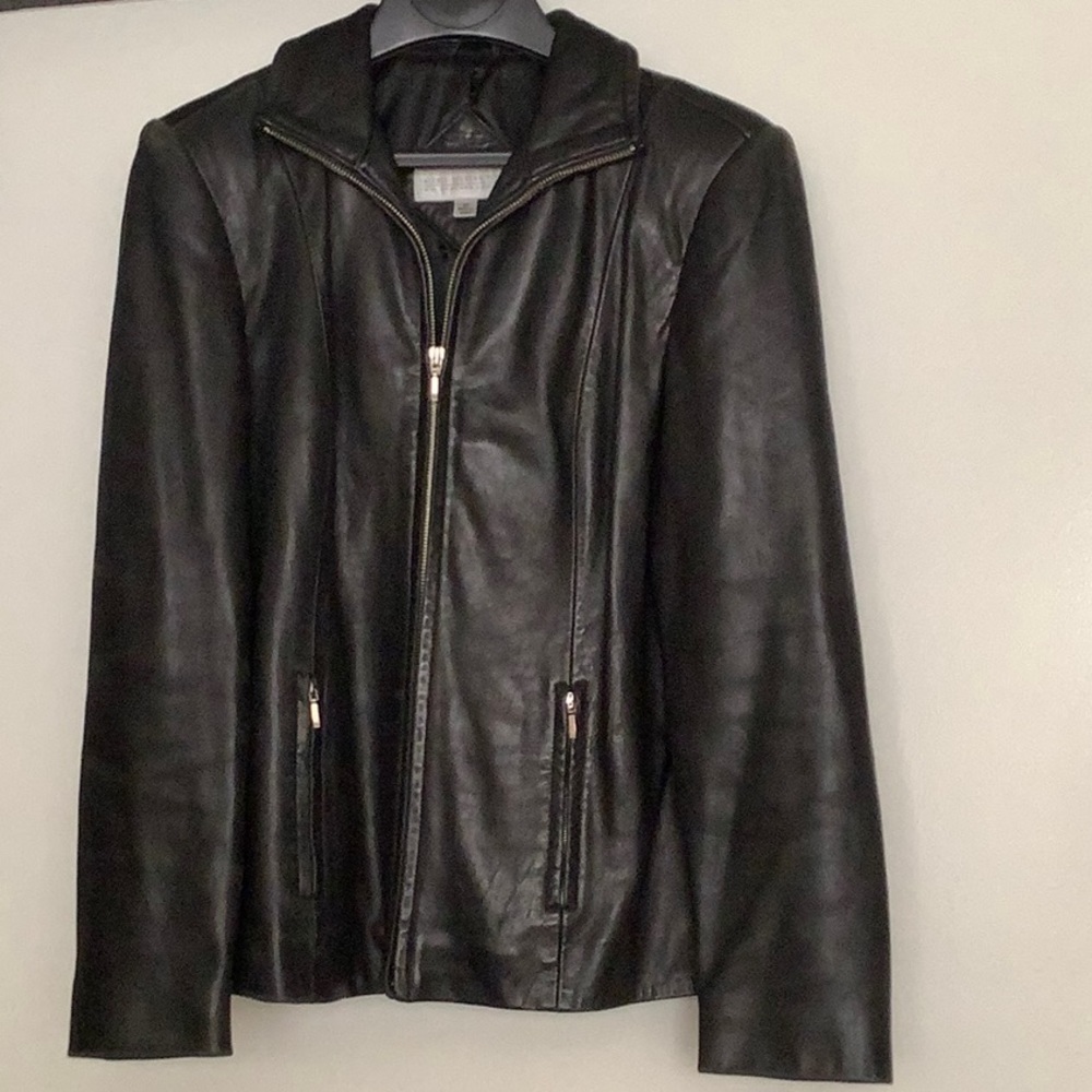 Valerie Stevens Leather Jacket - Medium - Black